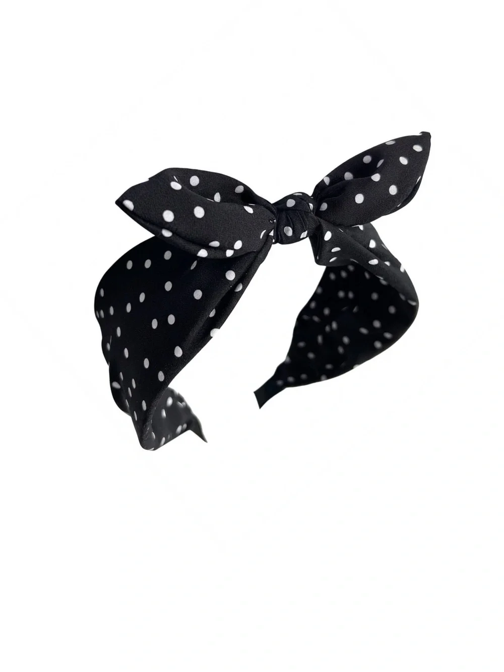 Custom Made 1950s Inspired Rockabilly Black & White Polka Dot Swing Dress